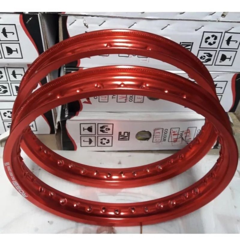 Velg Rossi iso ring 17 uk 140/140 atau UK 140/160 warna merah