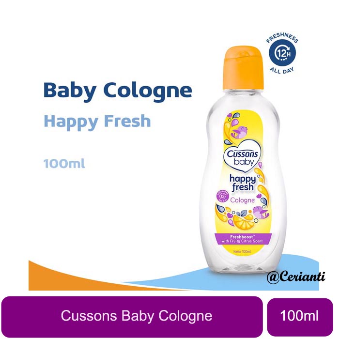 [100ML] [BPOM] Cussons Baby Cologne Happy Fresh - Minyak Wangi Bayi 100ml_Cerianti