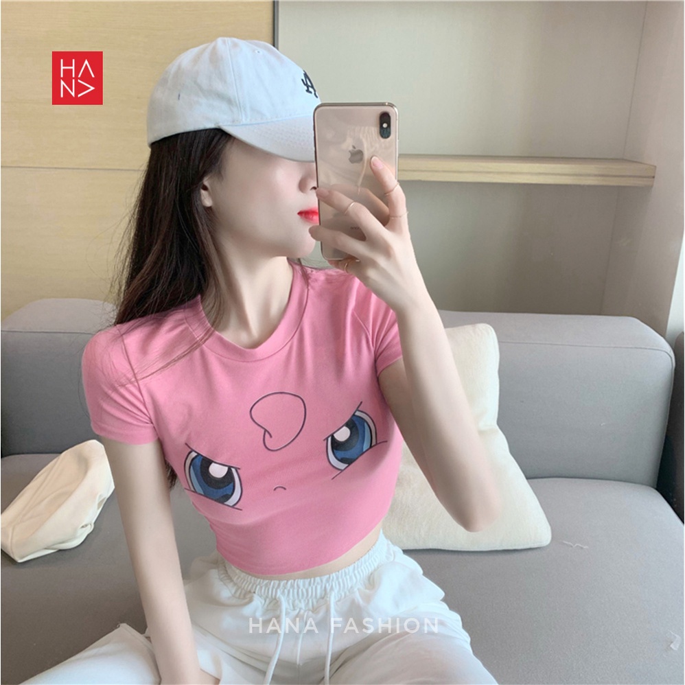 Hana Fashion - Pokemoon Crop Top Kaos Wanita - CT108