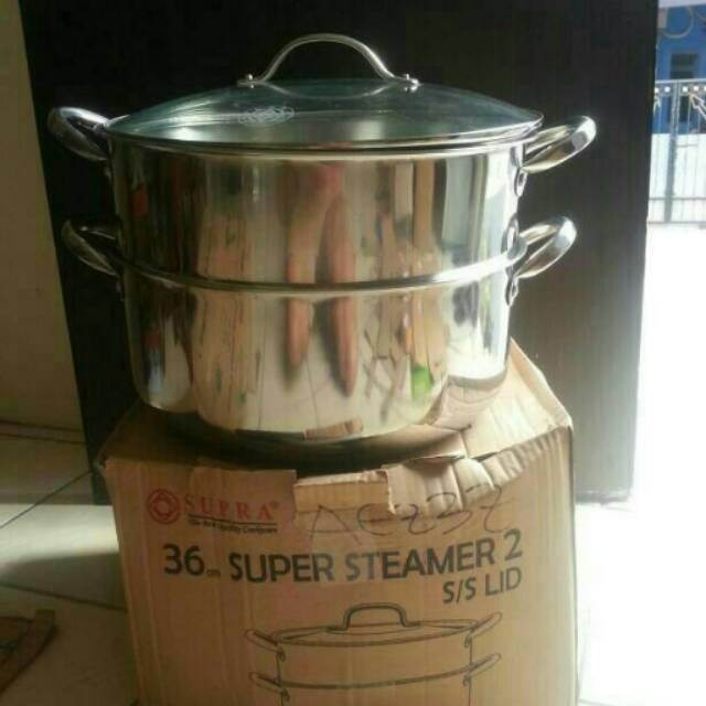 PANCI STEAMER 36 cm SUPRA SUSUN 2 (36CM) STAINLESS steel Panci Kukusan