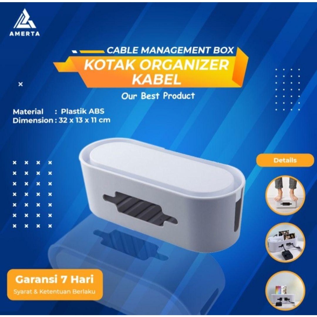 Kotak Organizer Kabel Charger / Cable Management Box