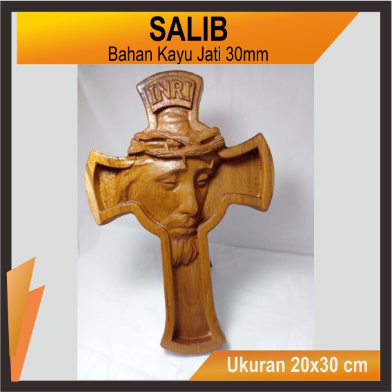 SALIB/PAJANGAN SALIB/PATUNG 3D/SALIB KAYU JATI/GANTUNGAN SALIB KAYU