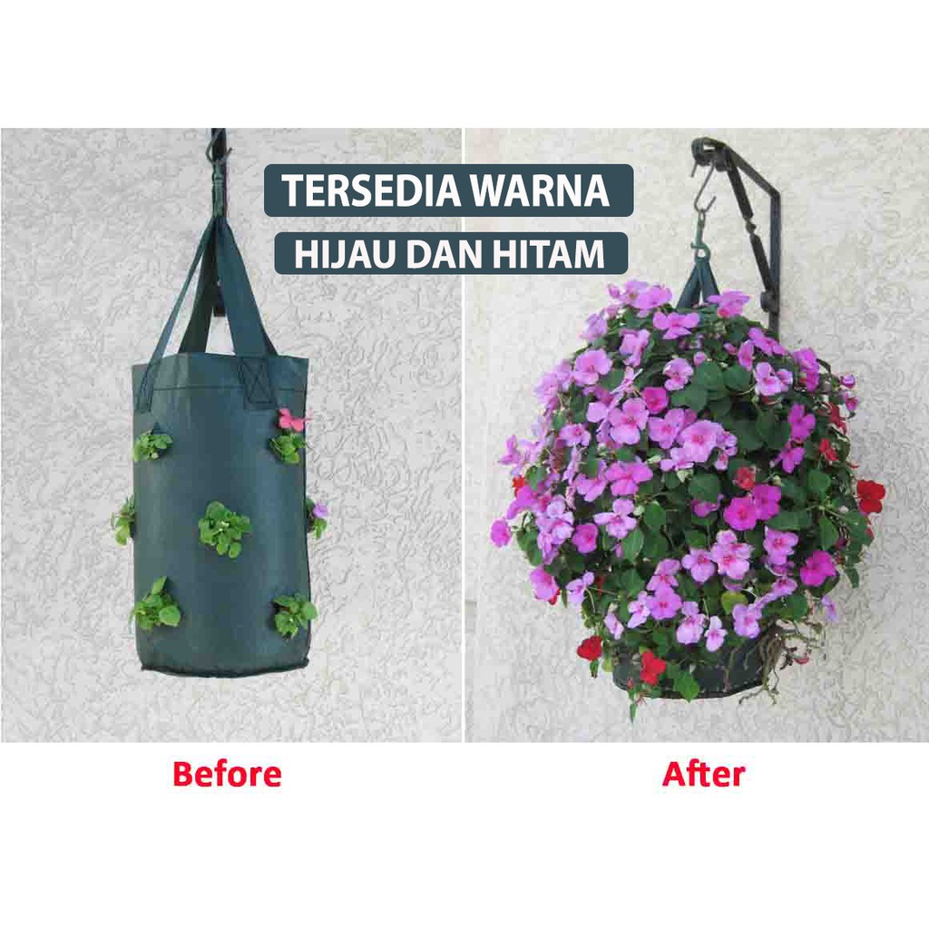 Flower Tube 12 Slits Lubang pot tanaman HIAS GANTUNG Kantong Bunga planter bag / planterbag