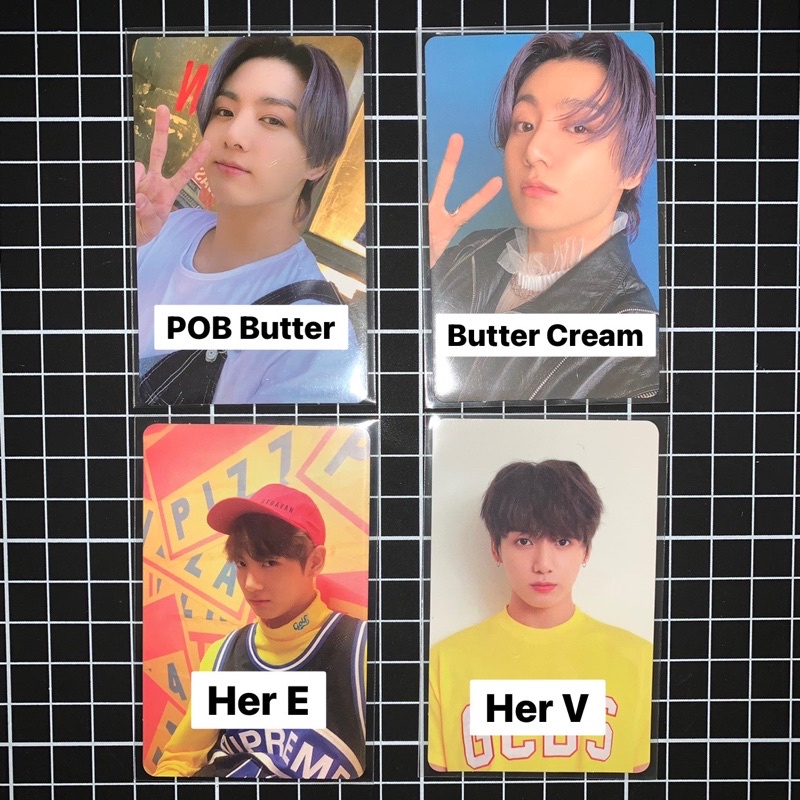 Photocard Album BTS Jungkook POB Butter, Butter Cream, Her E, Her V Official