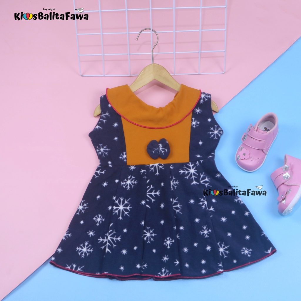 (BLUDRU FLANEL) Dress Cantika uk 1-2 Tahun / Baju Anak Perempuan Harian Yukensi Murah Grosir