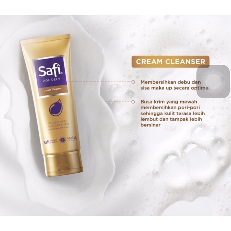 Safi age defy cream cleanser 50 gram ( pembersih mencerahkan kulit )