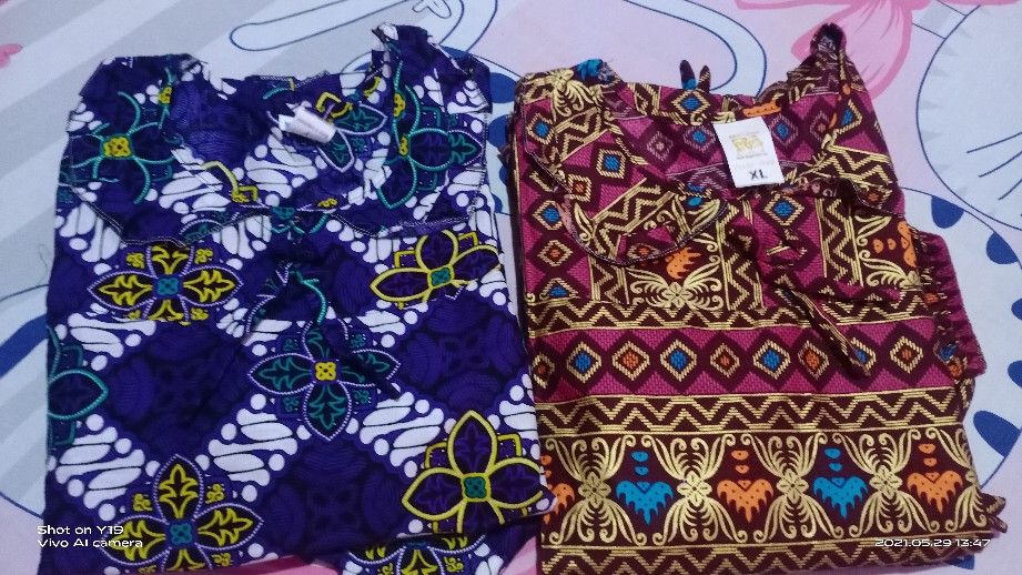 Couple Batik Prada Emas Bagan Api Size M, L, Xl, Xxl