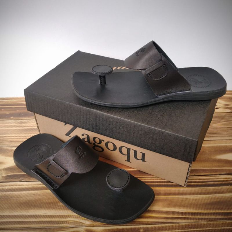 Sandal pria kulit model jamur original