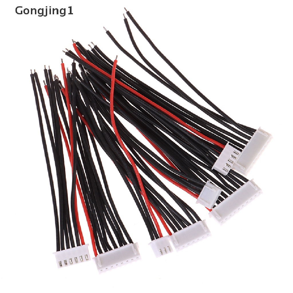 Gongjing1 5Pcs Kabel Balance Charger Baterai LiPo 22AWG JST-XH 2-10P