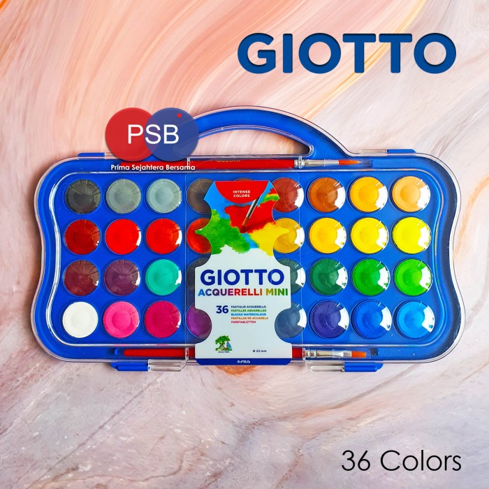 

Terbatas Giotto Acquerelli Mini 36 Warna / Cat Air Giotto Set 36 (D : 23Mm) Promo