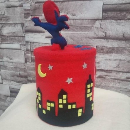 BEST PRODUCT  Celengan Flanel Karakter Spiderman Merah / Celengan Spiderman  / Celengan Hias Karakte