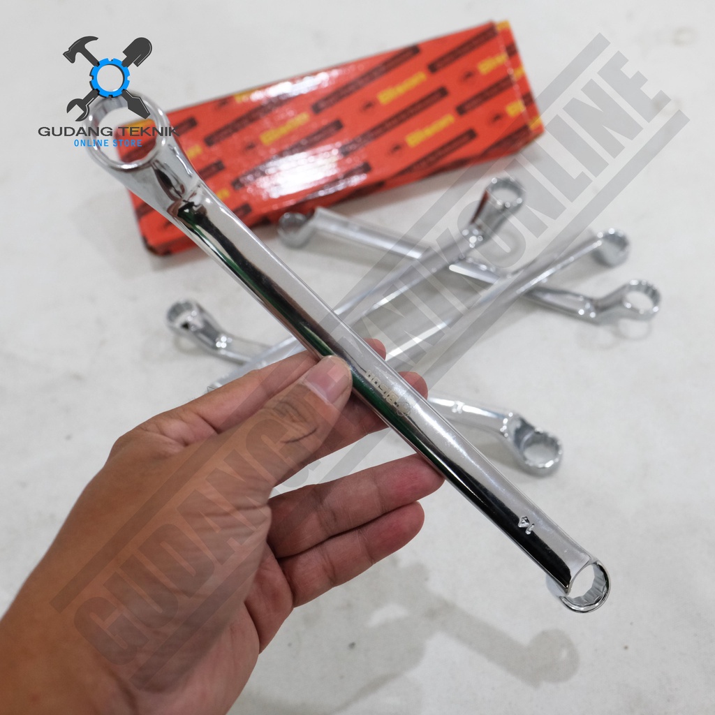 Kunci Ring 8x9mm 10x11mm 12x13mm 14x15mm BISON / Kunci Double Ring Chrome Vanadium 8x9 10x11 12x13 14x15 BISON