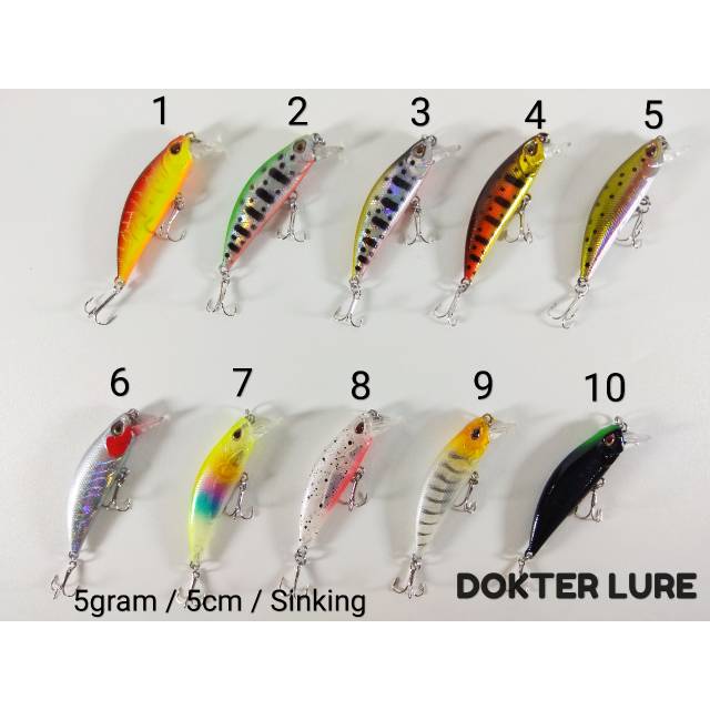LURE LF Minnow 5gr 5cm Sinking Ultralight Lure UL