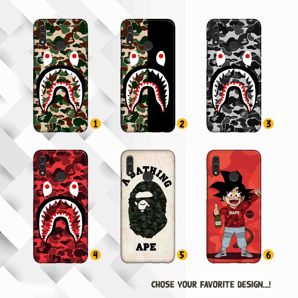 Premium Custom Case Huawei Honor 10 Lite Bape A Bathing Ape Casing Hardcase Full Print