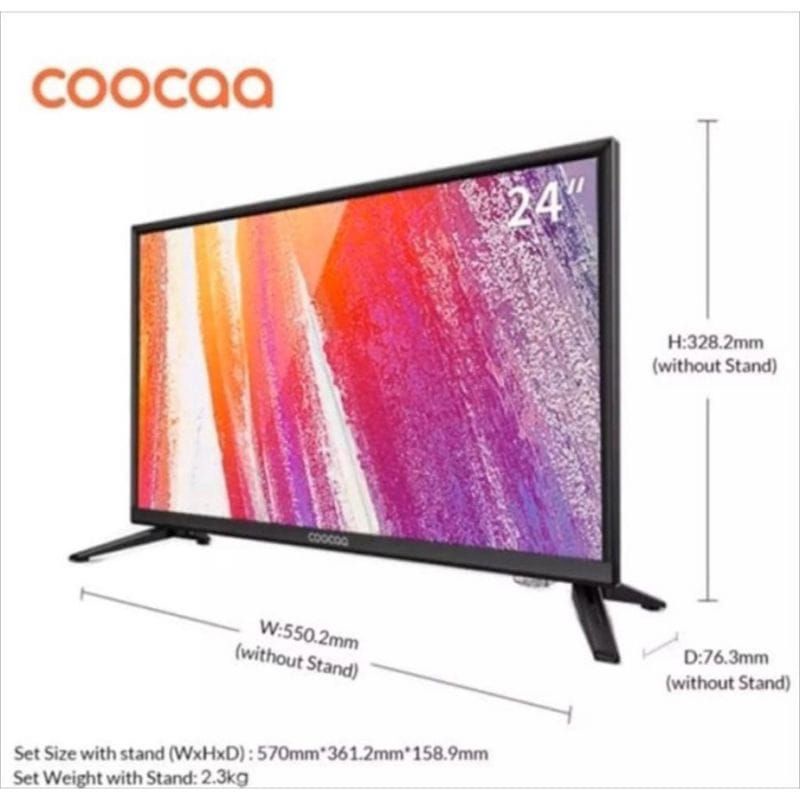 COOCAA 24CTD2000 Led Tv 24 inch Digital, HDMI, USB.