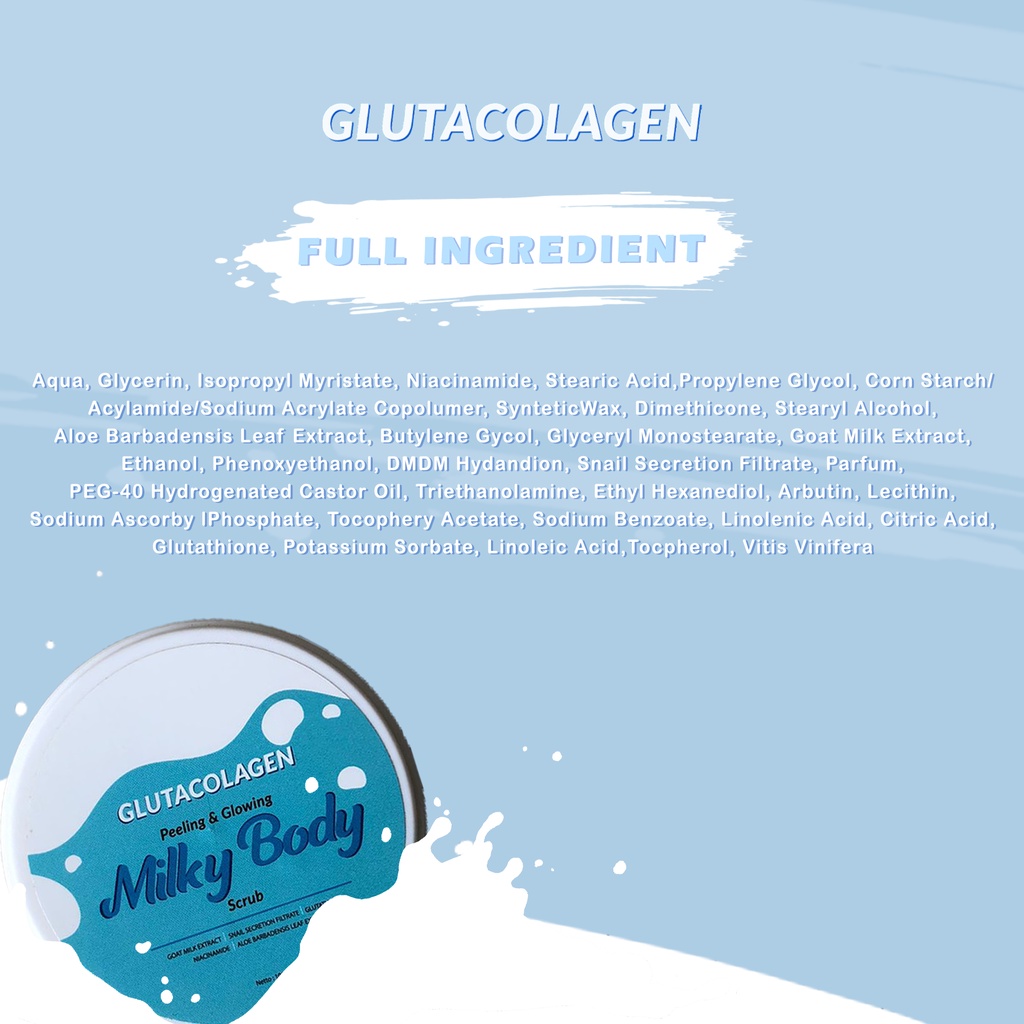 Body Scrub Whitening Glutacolagen Milky Body Scrub