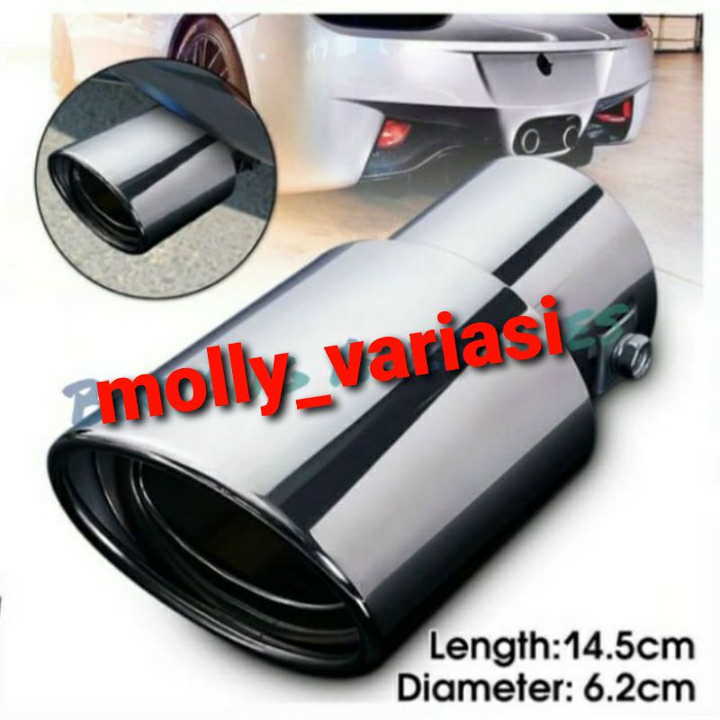 Mufler Ujung Knalpot Mobil Civic Turbo  Model Miring