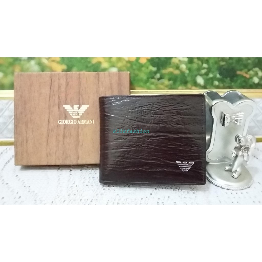Dompet Pria Kulit Asli (Giorgio Armani)  Coklat 3-07