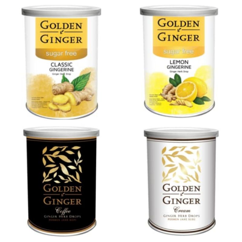 

GOLDEN GINGER Sugar Free Candy 100gr - Permen Jahe Bebas Gula GOLDEN GINGER