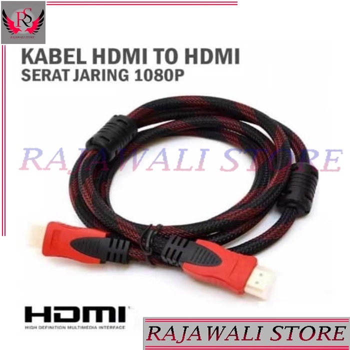 Kabel HDMI 5 M 5 meter Laptop ke TV CCTV Nylon Serat Jaring PS 3 4 - Rajawali Store 45
