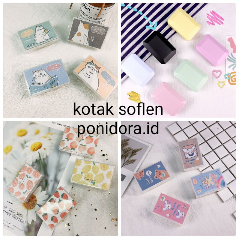 Kotak Softlens mini + kaca softlens case box tempat softlens KOTAK SOFLENS