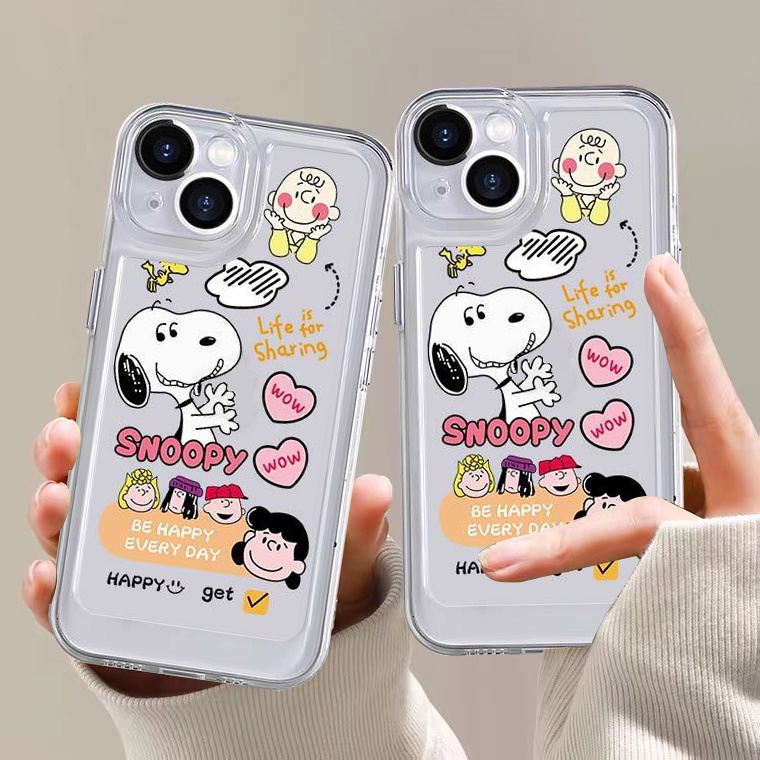 Soft Case Silikon TPU Transparan Motif Anjing Untuk IPhone 14 13 12 11 Pro XS Max 8 7 6S Plus XR X