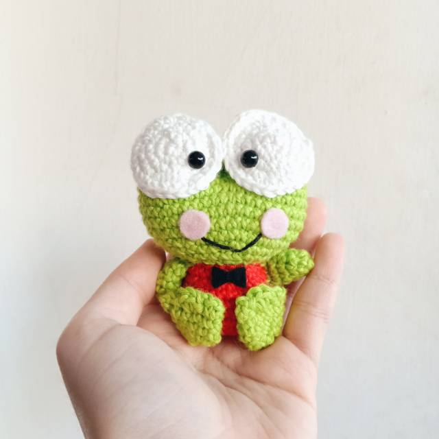 Boneka rajut amigurumi Keroppi Sanrio