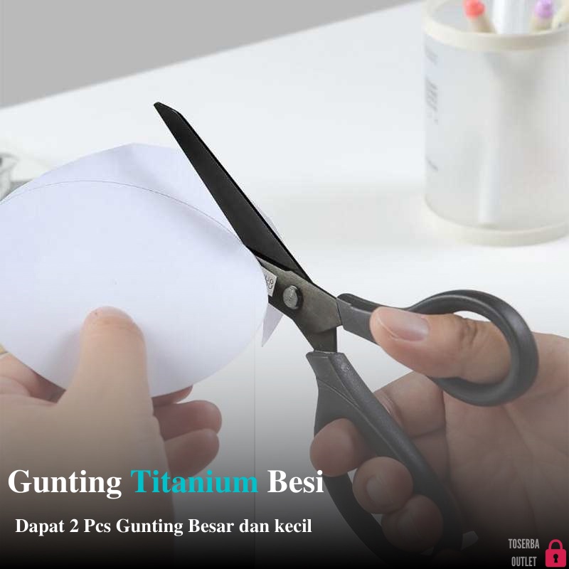 

Gunting besi titanium stainless steel kertas Pemotong Serbaguna berukuran kecil dan besar