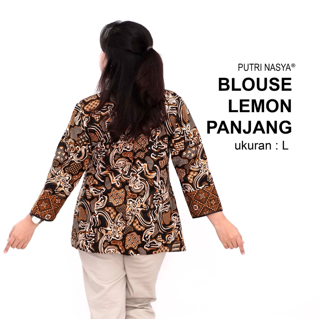 Atasan Batik Blouse Big Size Wanita Lengkap L-XL-2L-3L-4L-5L-6L=7L Model Blus Jumbo Seragam Batik / Atasan Batik Big Size Formal / Pakaian Kantor Kerja Model Kekinian LD 140