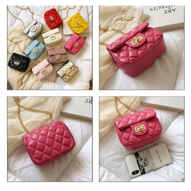 FT30 Premium Kualitas ringan chain tas mini chan*el anak kecil selempang wanita