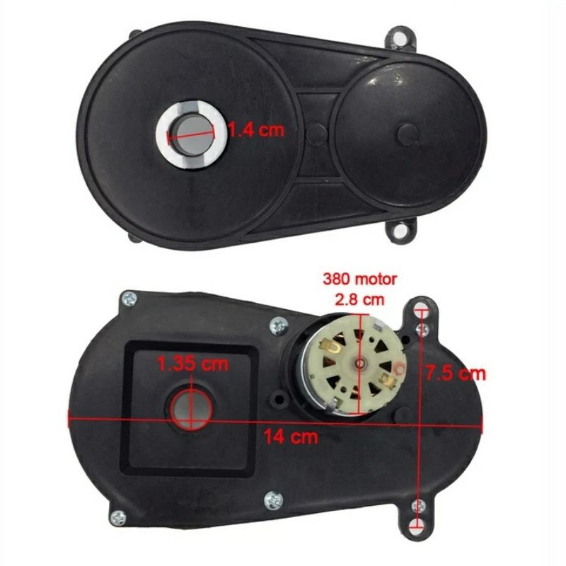 Gearbox Stir Kecil Model 2 Mobil Motor Mainan Aki Anak