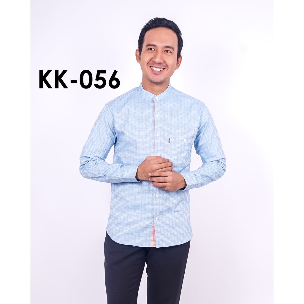 N-One Busana Muslim Kemeja Koko Lengan Panjang Slim Fit