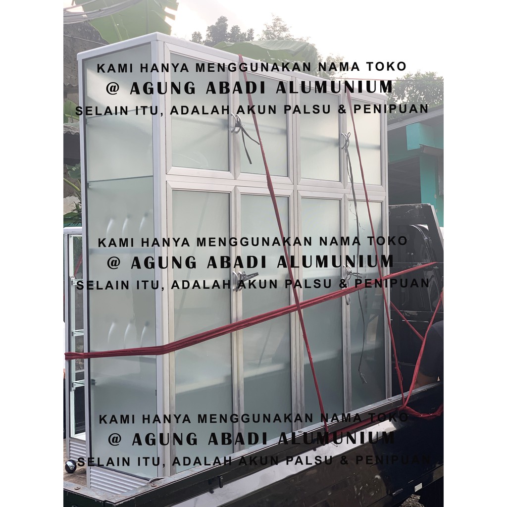 Rak Piring Alumunium Fullbox 4 Pintu