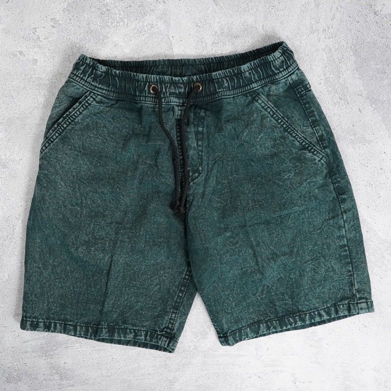 [BISA COD] Celana Jeans Pendek / Celana Pendek Boardshort / Kolor Pendek-Ijo JEANS BROTSHOT