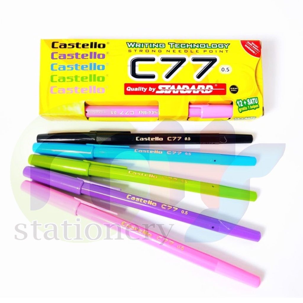 Gel Pen Pulpen Pena STANDARD P1 AE7 C77 C88 ST009 GTIP / 1 BOX = 12 PCS