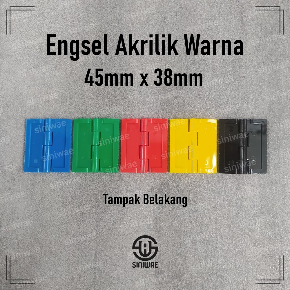 Engsel Akrilik Warna Hitam Merah Kuning Hijau Biru Hinge Acrylic