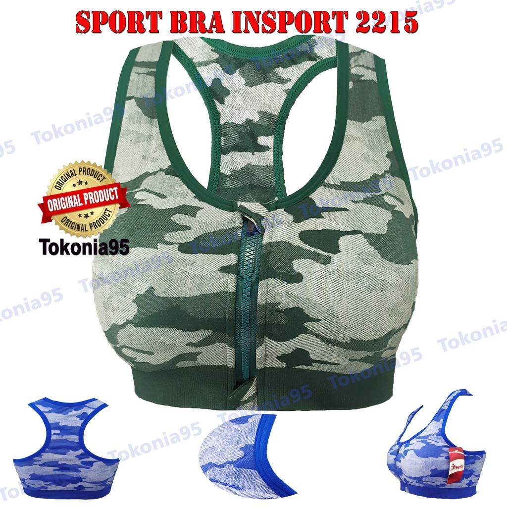 Insport BH Olahraga Fitness Yoga Gym Motif Loreng Art 2215