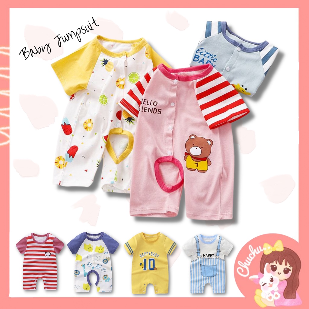 Jumper bayi 0-6 bulan / Jumper pendek bayi / jumper lucu import baju bayi kaos bayi kartun