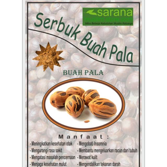 

Serbuk Bubuk Buah Pala Kemasan 250gr Asli Atasi Berbagai Penyakit