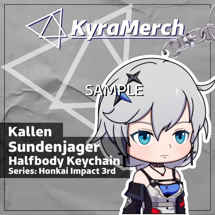 Keychain Halfbody Honkai Impact 3rd Kallen Sundenjager
 | KyraMerch Anime Fanmerch Dealer