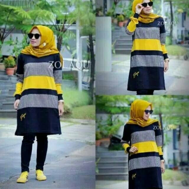 TUNIK ZLQU KOTAK, BABYTERRY, TUNIK