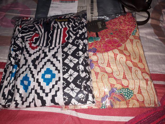 Tunik Santika Songket Batik Etnik Midi Casual Seragam Muslim