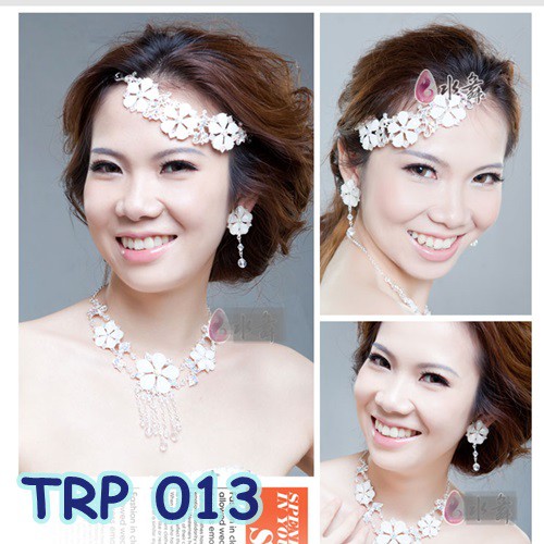 [PRODUK FAVORIT] TIARA WEDDING BRIDAL HEADPIECE PESTA WANITA PENGANTIN BUNGA TRP013