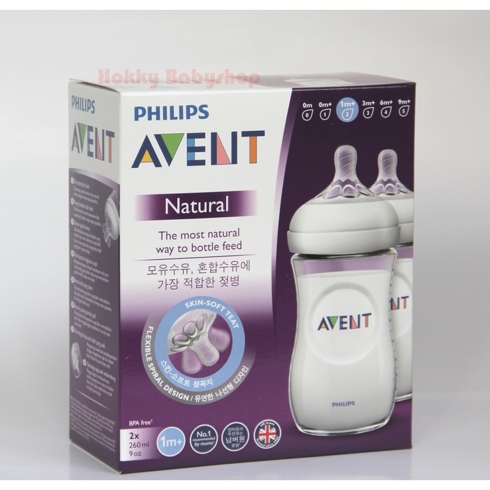 Philips Avent Botol Susu Natural Twin Pack 260ml (isi 2)