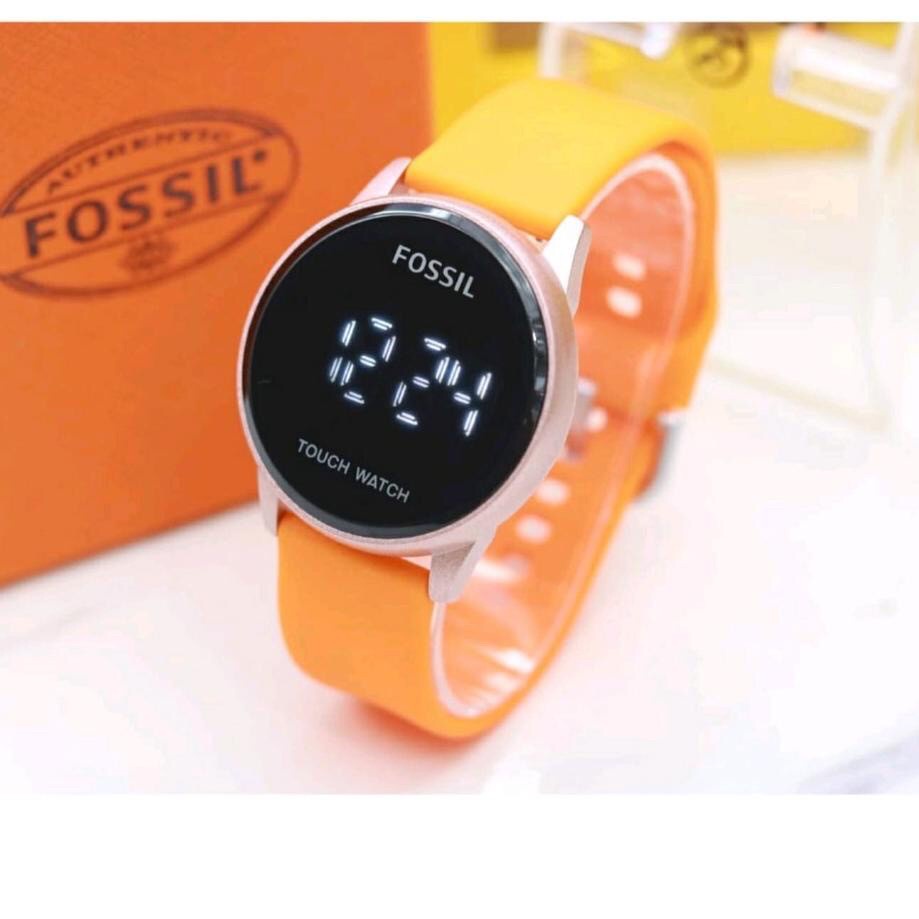 Jam tangan LED rantai wanita pria stainless besi touchscreen watch casual