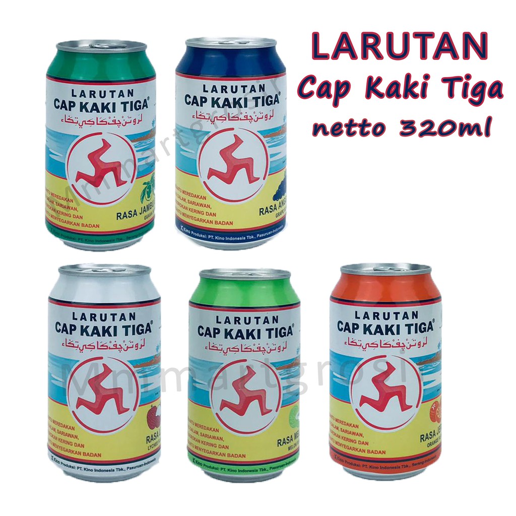 MINUMAN LARUTAN CAP KAKI TIGA KALENG 5 VARIAN RASA 320ML