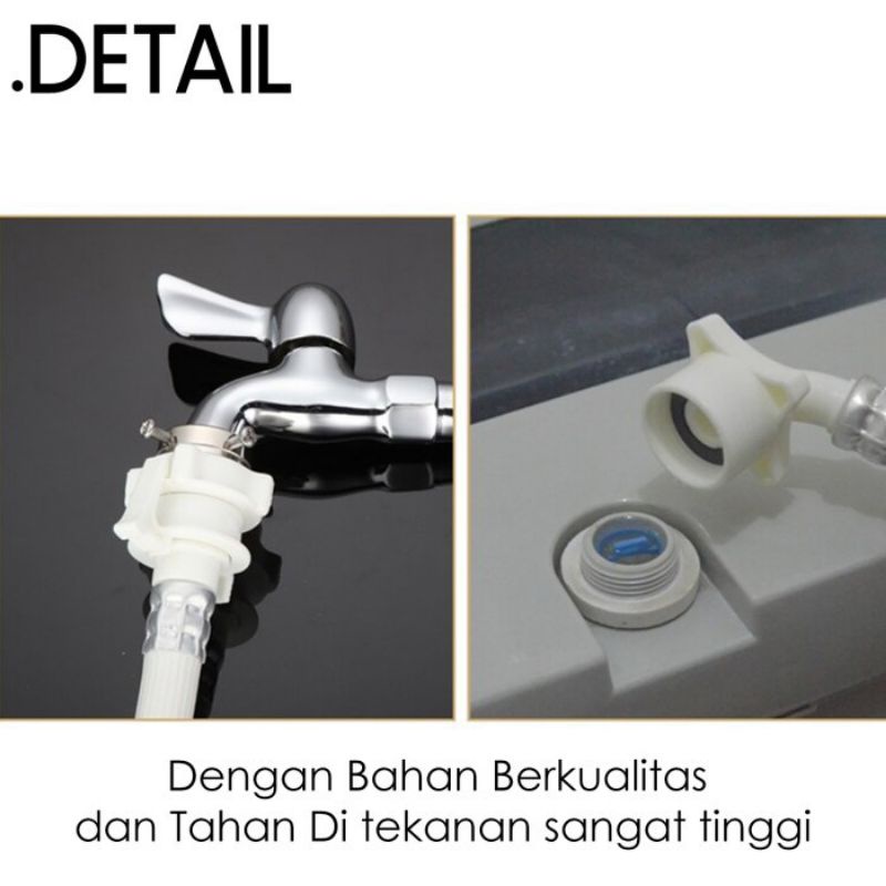 [Set]Selang water inlet 2 meter  + Kantong penyaring mesin cuci otamatis