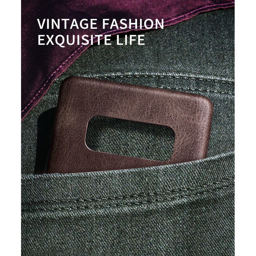 Aksesoris Hape-X-LEVEL VINTAGE Samsung Galaxy Note 8 case hp leather kulit back cover