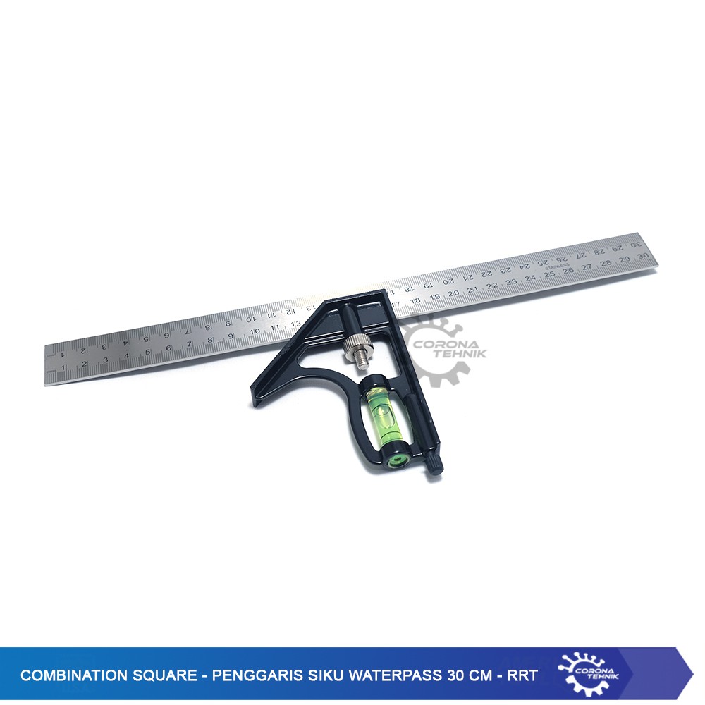 Combination Square - Penggaris Siku Waterpass 30 cm - RRT