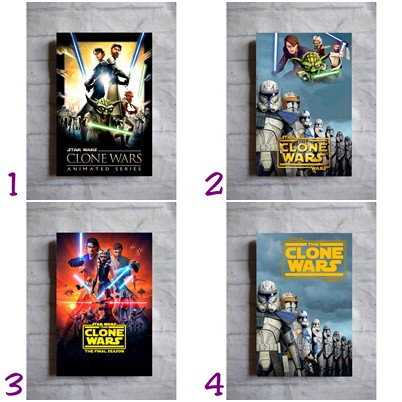 poster film STAR WARS THE CLONE WARS hiasan dinding tv series season walldecor rumah kamar
